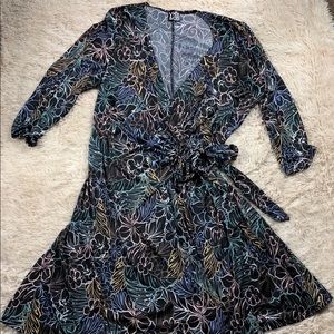 VKY & CO Floral Wrap Dress XL NWOT